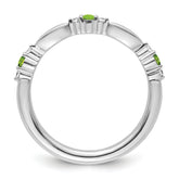14k White Gold Stackable Expressions Peridot and Diamond Ring